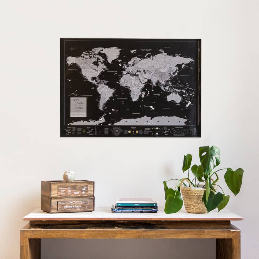 Mapa del mundo digital descargable para imprimir formato poster 100 x 70 cm - Misswood