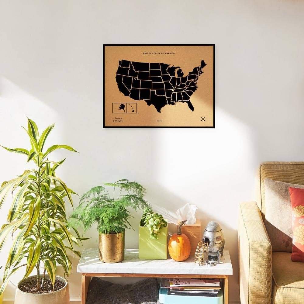 Mapa de corcho - Woody Map Natural EE.UU. - Misswood