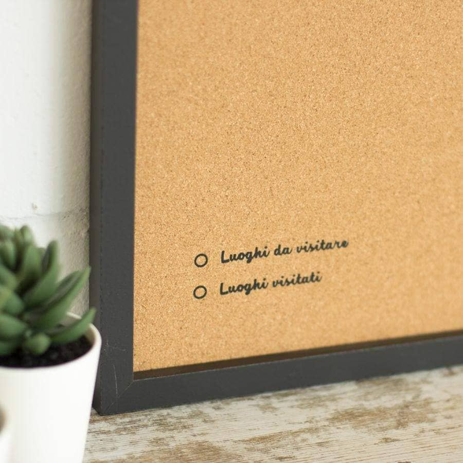 Mapa de corcho - Woody Map Natural Italia - Misswood